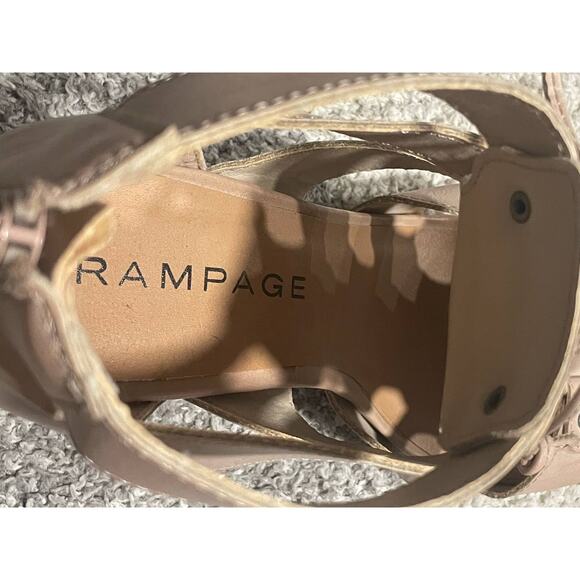 Rampage Women's Size 8 1/2 Valerie Strappy Heel Sandals Tan - Picture 11 of 16